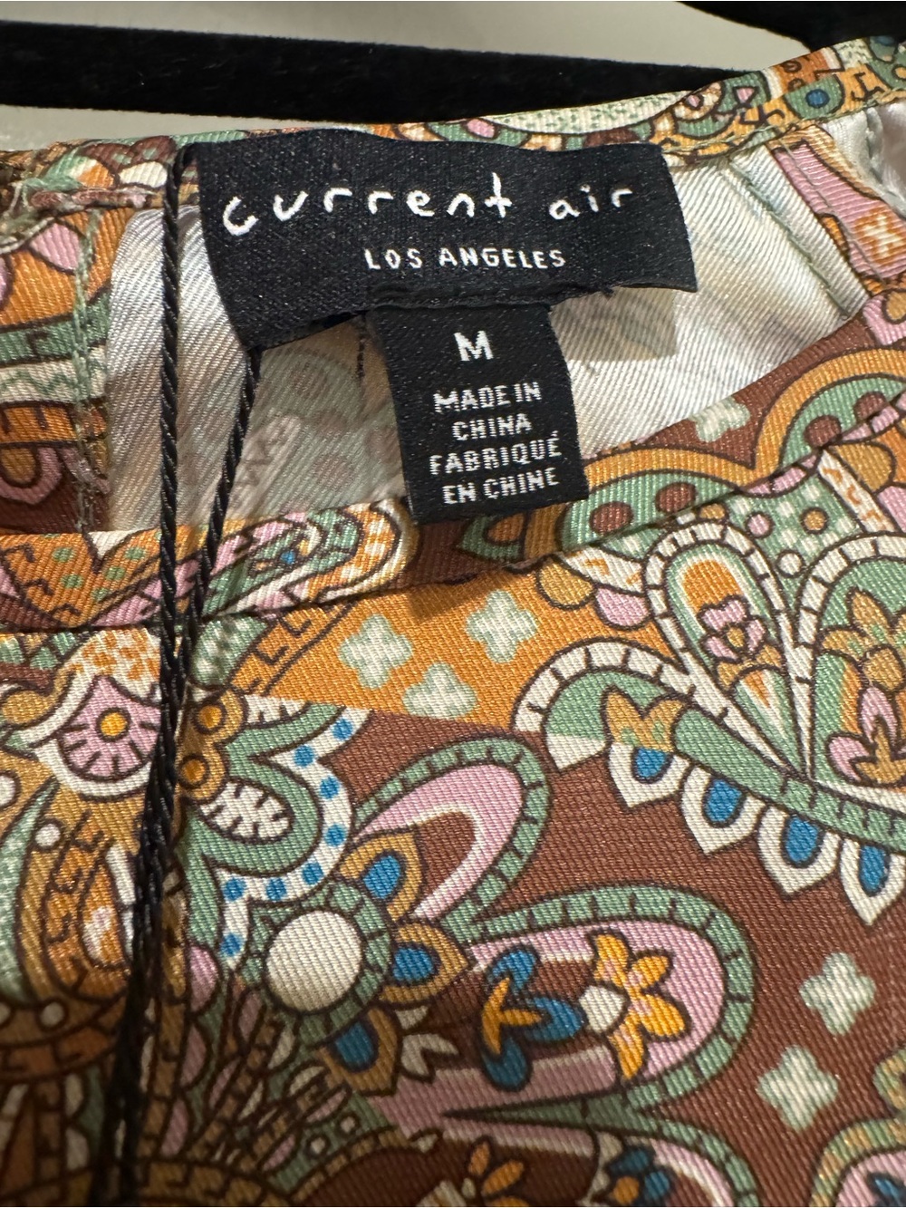 Current Air Paisley Midi Dress in Pink, Brown & Green Accents - Picture 8 of 9